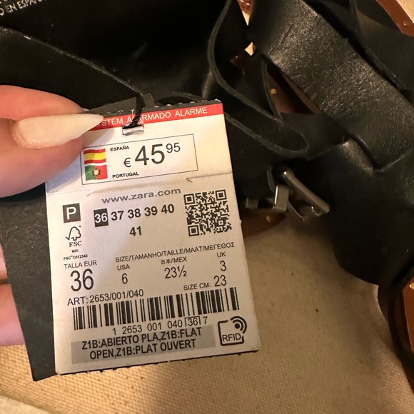 Zara basic wooden leather made in Spain size 36 or 6 - Picture 3 of 7